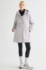 Orolay-Long Hooded Windbreaker-#color_Quiet Gray