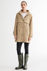 Orolay-Long Hooded Windbreaker-#color_khaki