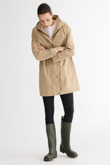 Orolay-Long Hooded Windbreaker-#color_khaki
