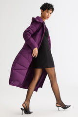 Orolay Long Maxi Down Coat with Hood women #color_Petunia