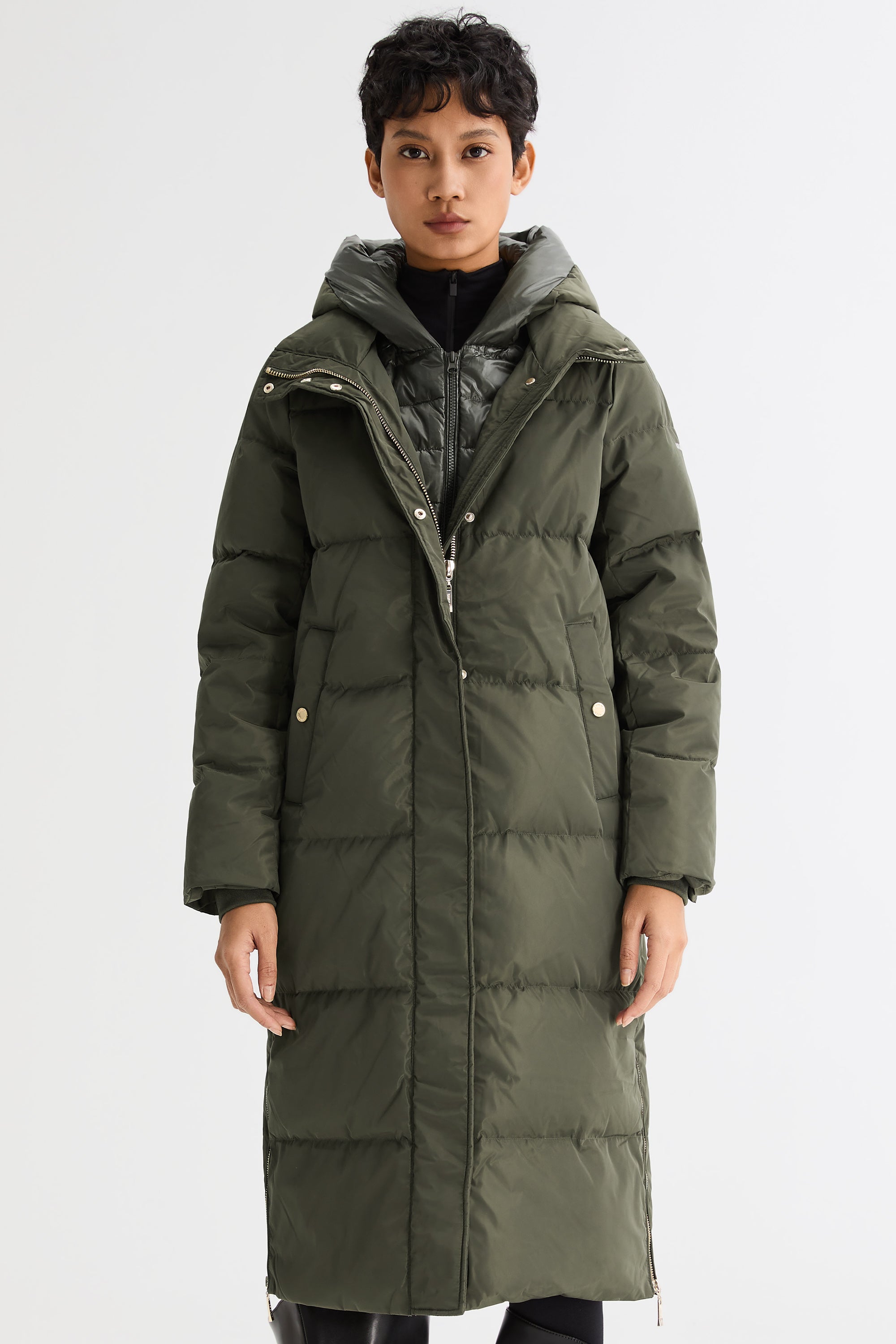 Long Maxi Puffer Thicken Jacket - Orolay, #color_Rosin