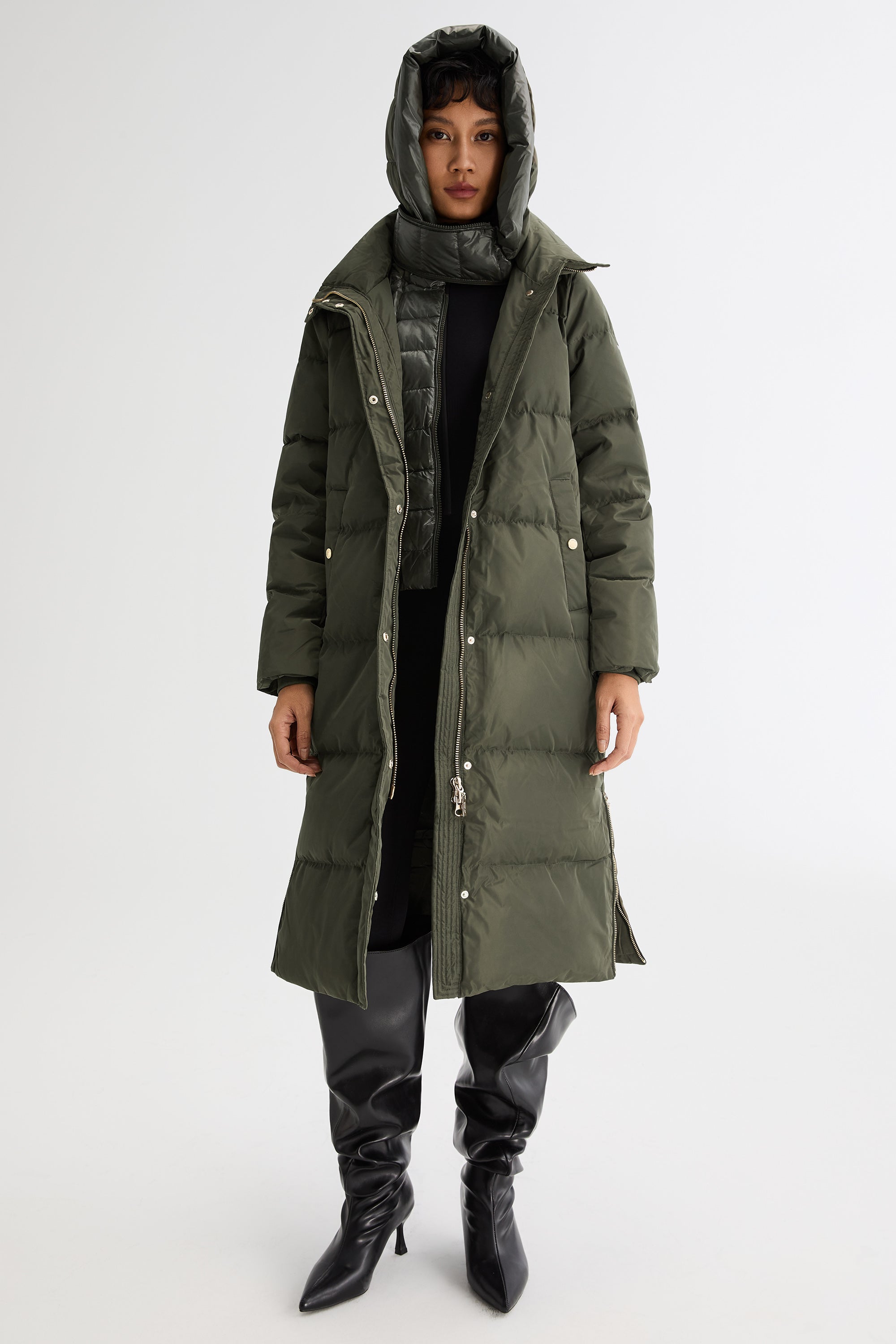 Long Maxi Puffer Thicken Jacket - Orolay, #color_Rosin