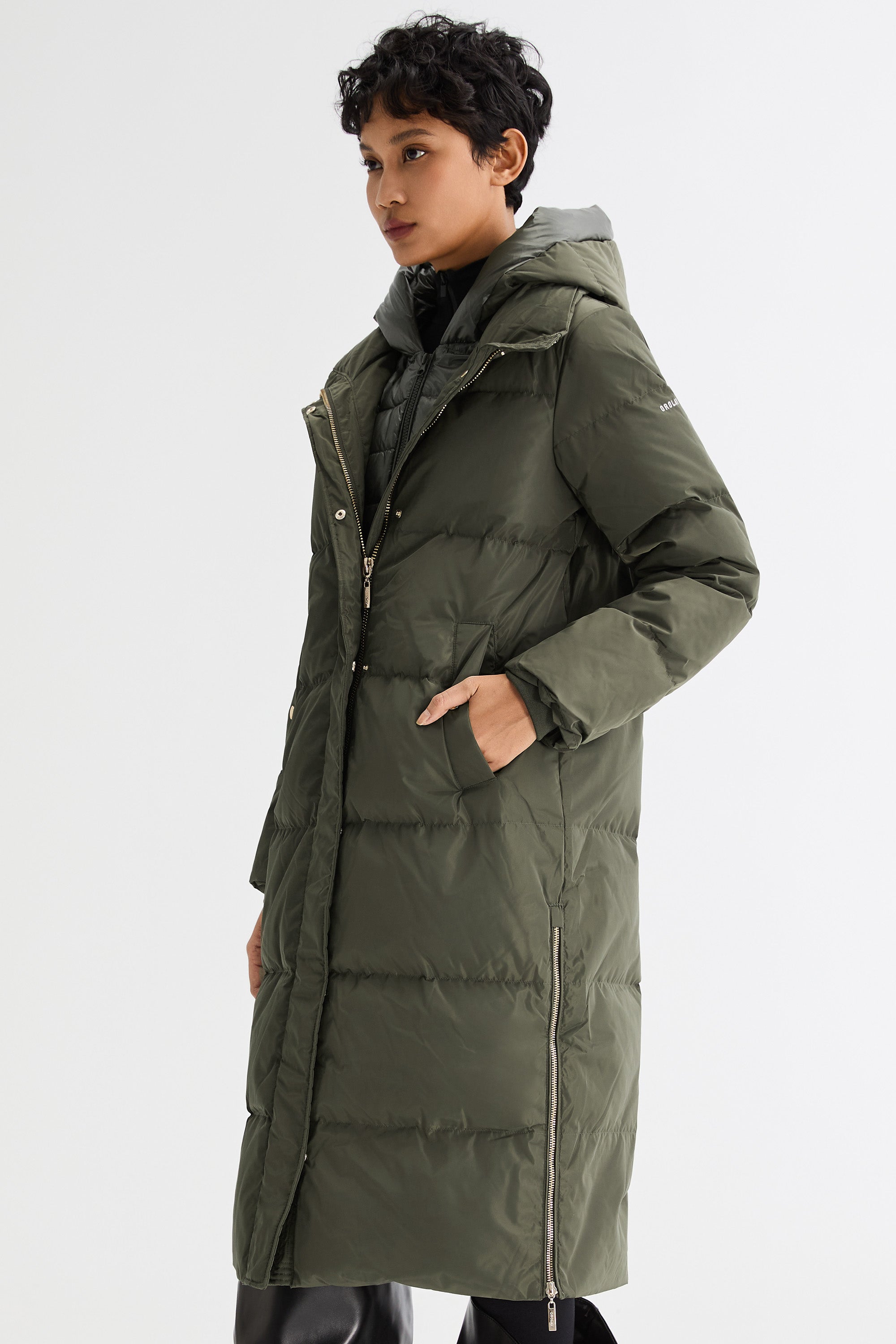 Long Maxi Puffer Thicken Jacket - Orolay, #color_Rosin