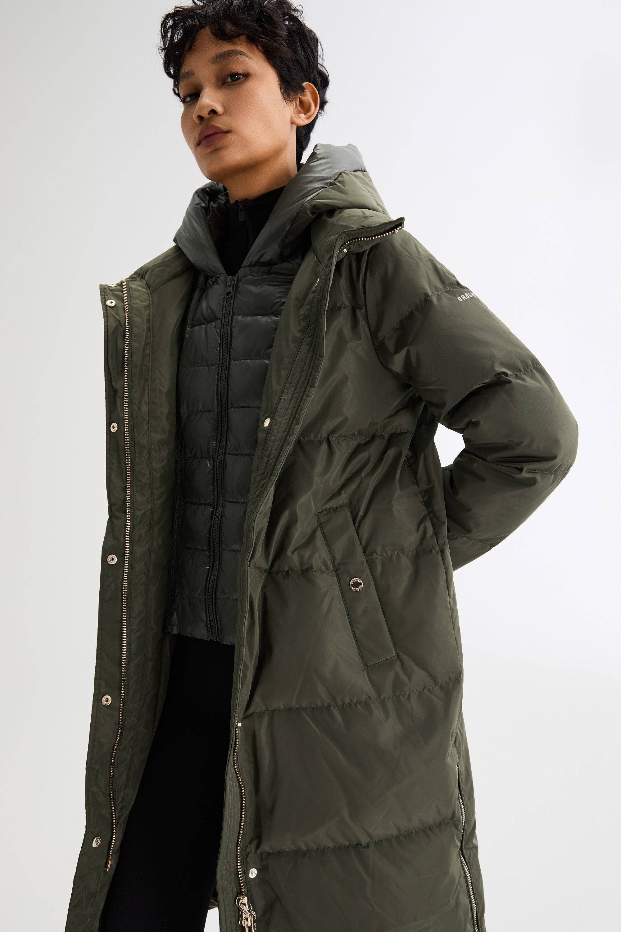 Long Maxi Puffer Thicken Jacket - Orolay, #color_Rosin