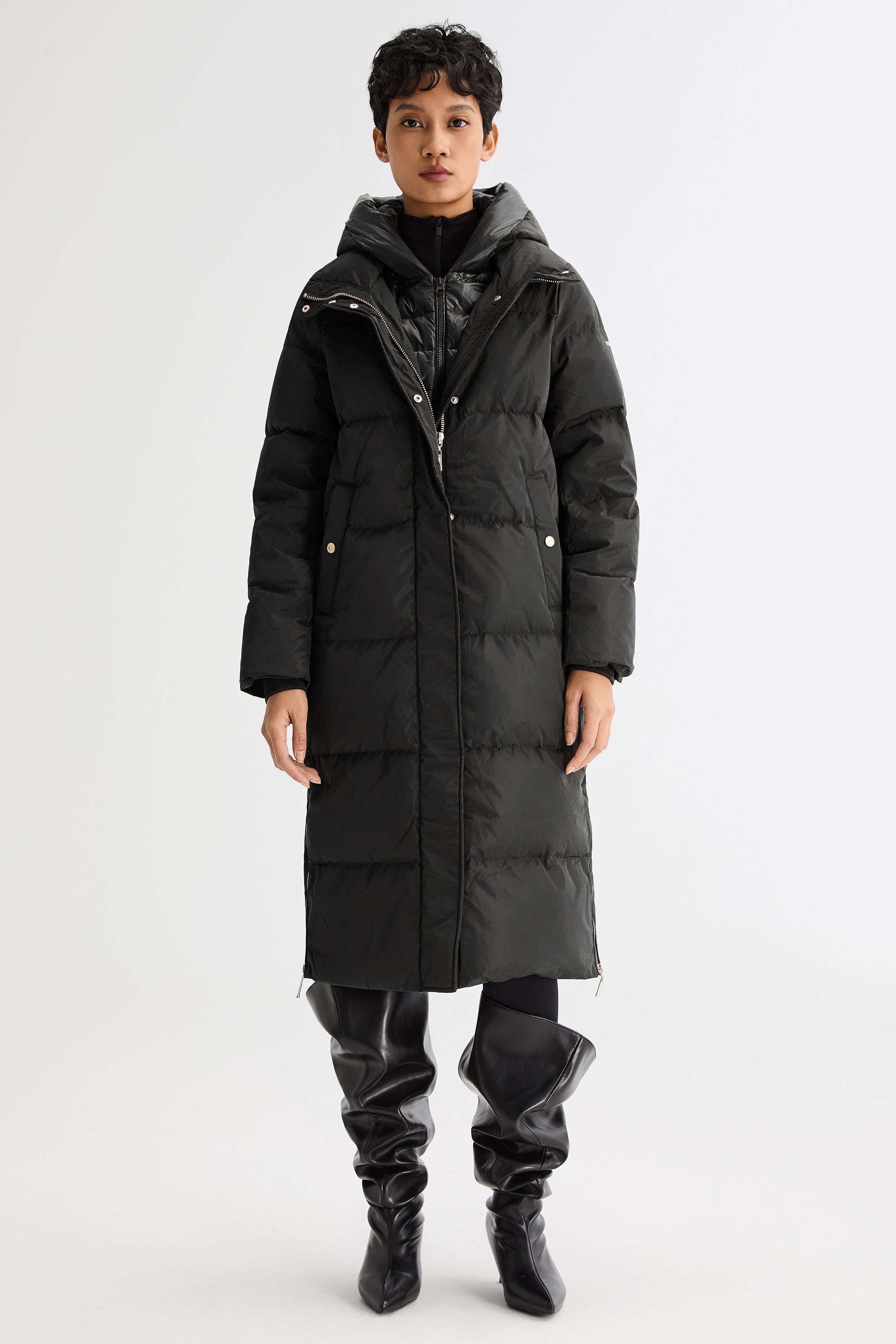 Long Maxi Puffer Thicken Jacket - Orolay, #color_Black