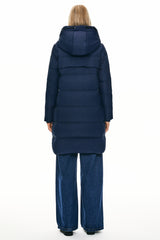 Orolay Long Thickened Hooded Down Jacket women #color_navy