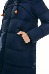 Orolay Long Thickened Hooded Down Jacket women #color_navy