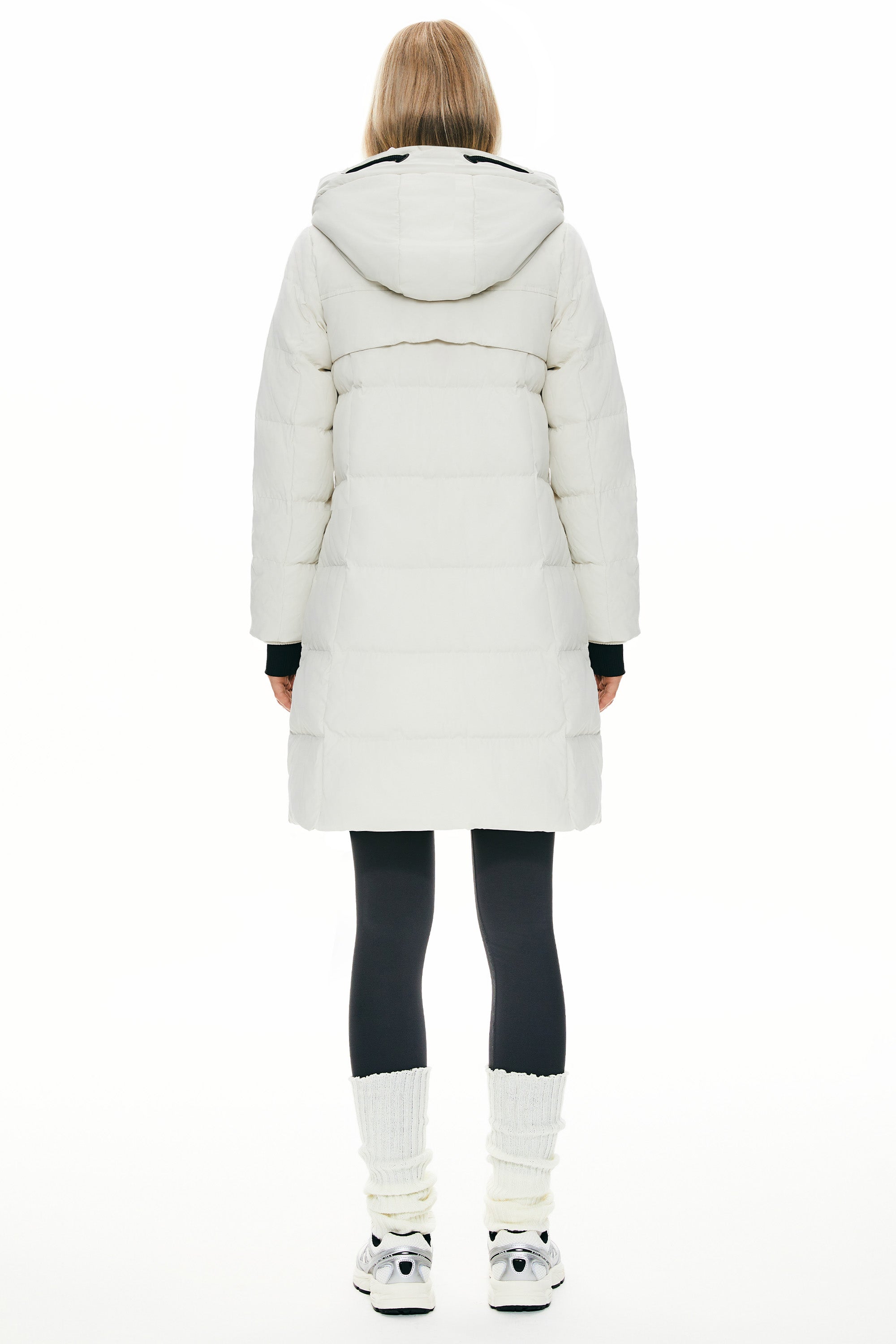 Orolay Long Thickened Hooded Down Jacket women #color_White