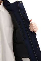 Mid-length Dual-Pocket Hooded Down Parka Jacket Orolay #color_navy
