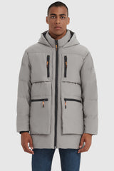 Orolay 092 Classics Hooded Thickened Down Jacket men #color_Gray