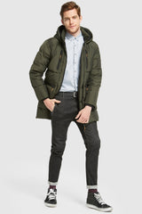 Orolay 092 Classics Hooded Thickened Down Jacket men #color_army green