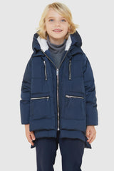 Orolay 092 Classics Kids Thickened Hooded Down Coat #color_navy