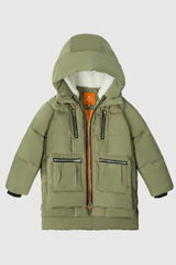 Orolay 092 Classics Kids Thickened Hooded Down Coat #color_green
