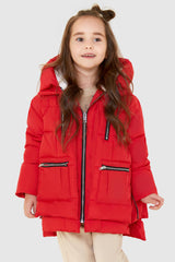 Orolay 092 Classics Kids Thickened Hooded Down Coat #color_Red
