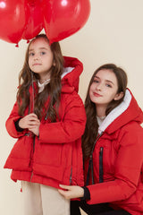 Orolay 092 Classics Kids Thickened Hooded Down Coat #color_Red