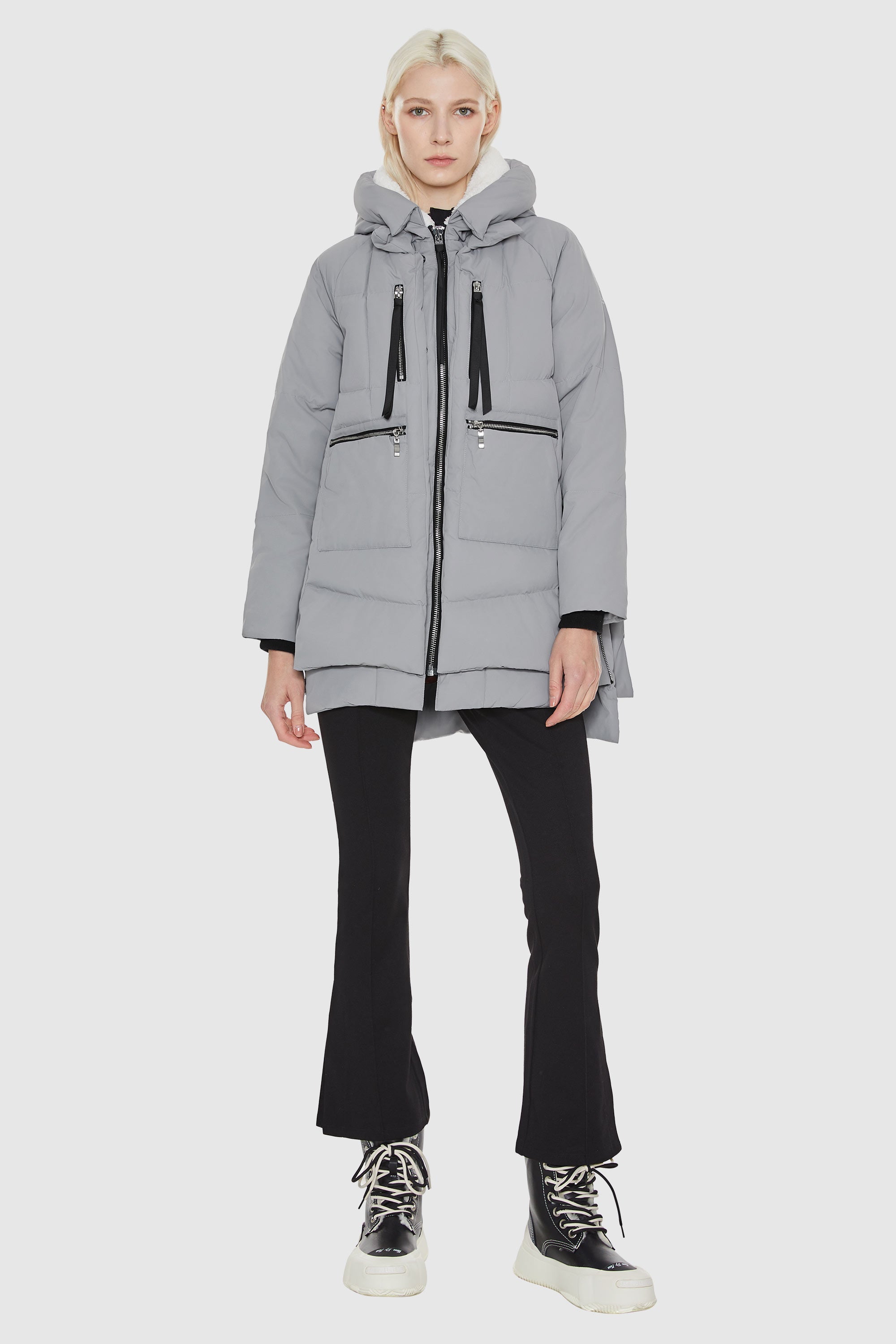 Orolay 092 Classics Women's Thickened Down Jacket #color_Gray