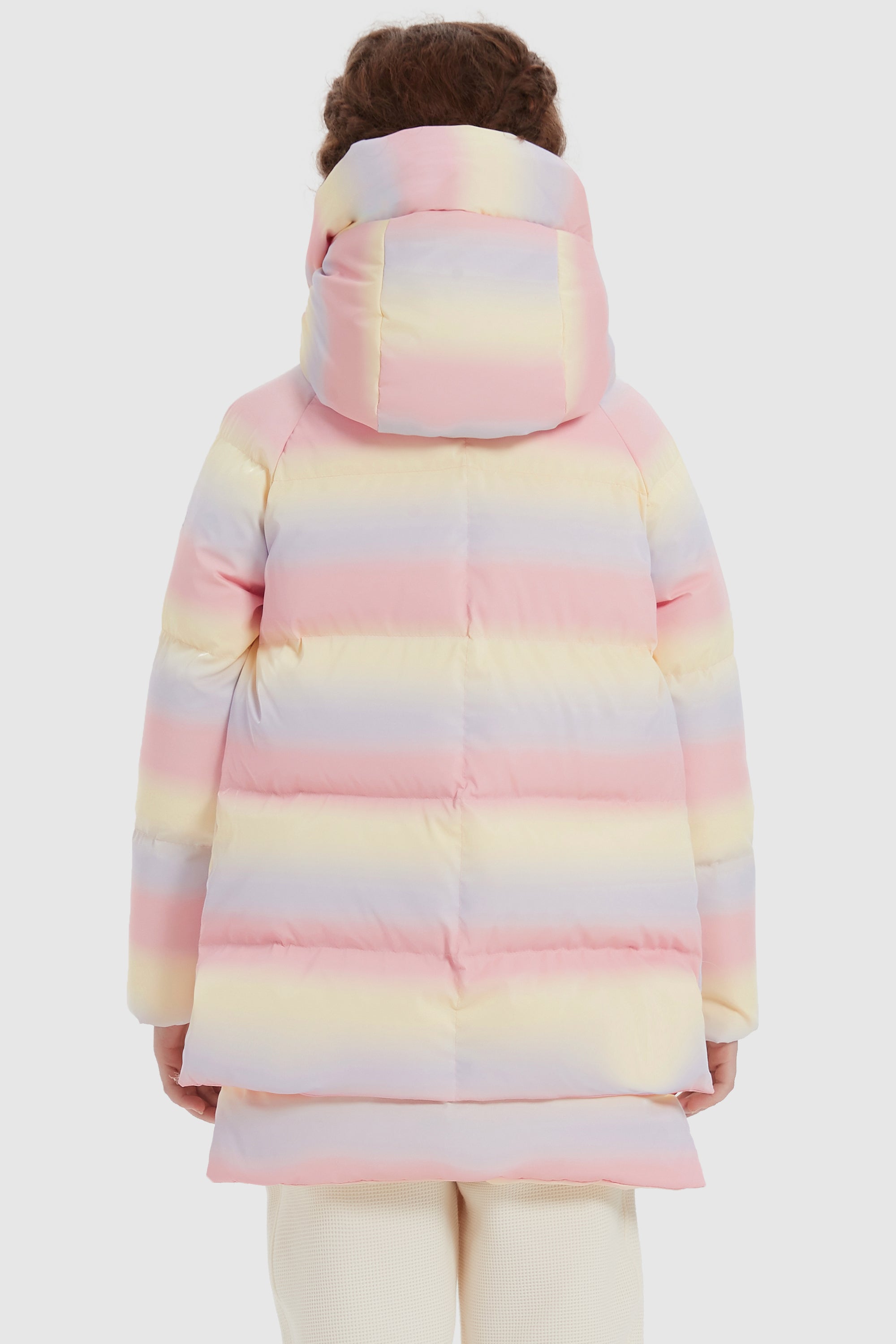 Orolay-092 Colorlay Kids Reflective Down Jacket #color_Pink