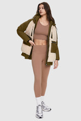 Orolay 092 O-Lab Fleece Down Puffer women #color_olive