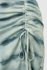 Orolay-High Waist Casual Pencil Skirt-#color_Green Wave