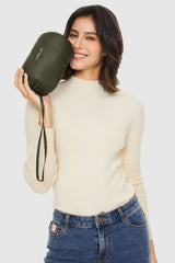 Orolay-Lightweight Packable Down Jacket with Stand Collar-#color_armygreen