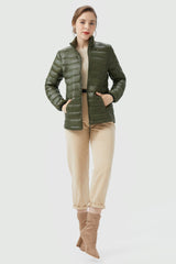 Lightweight Quilted Packable Down Jacket - Orolay, #color_armygreen