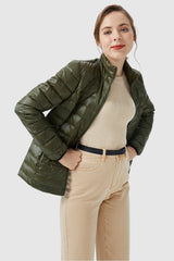 Lightweight Quilted Packable Down Jacket - Orolay, #color_armygreen