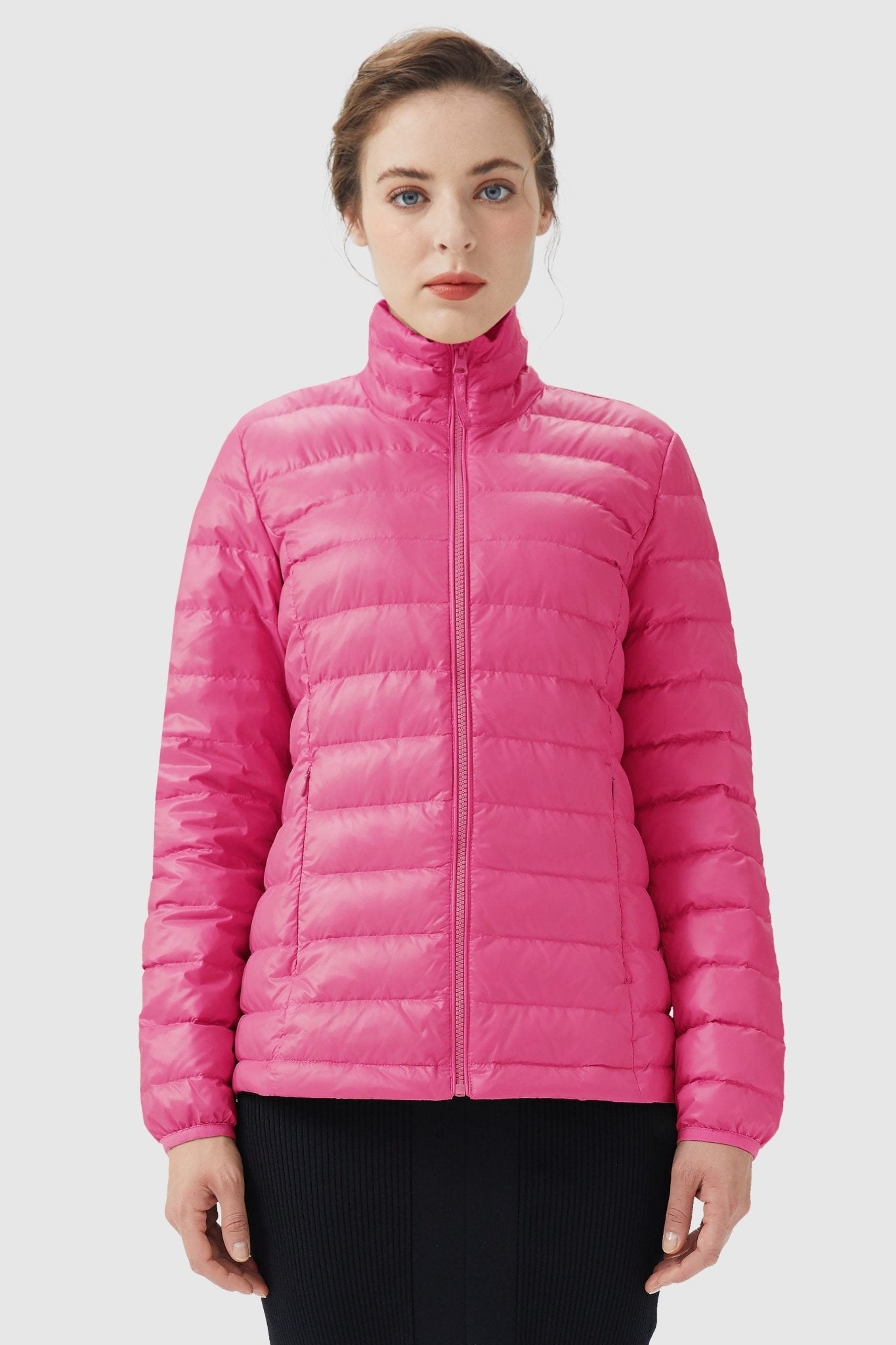 Lightweight Quilted Packable Down Jacket - Orolay, #color_Pink