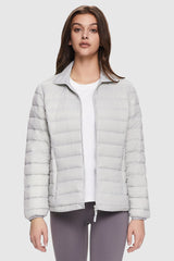 Lightweight Quilted Packable Down Jacket - Orolay, #color_Lightgray