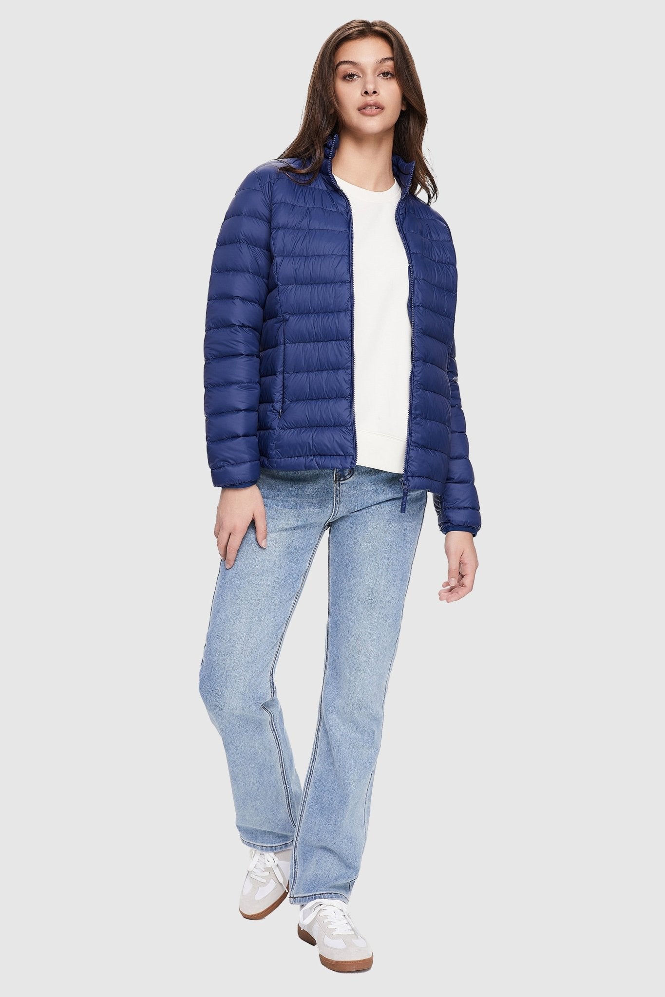 Lightweight Quilted Packable Down Jacket - Orolay, #color_navy