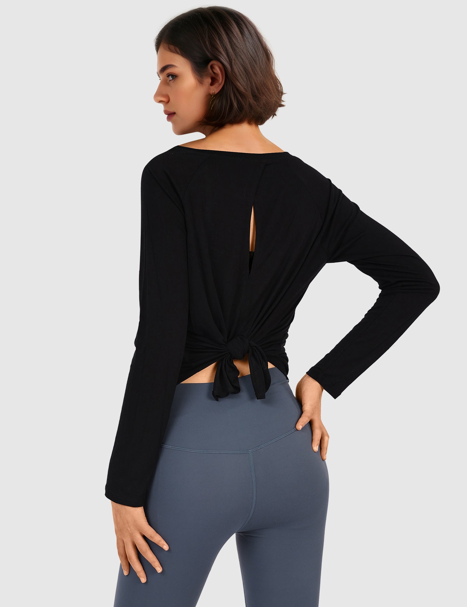 Orolay-Lightweight Long Sleeve Top-Lightweight Long Sleeve Top - Orolay, #color_Black