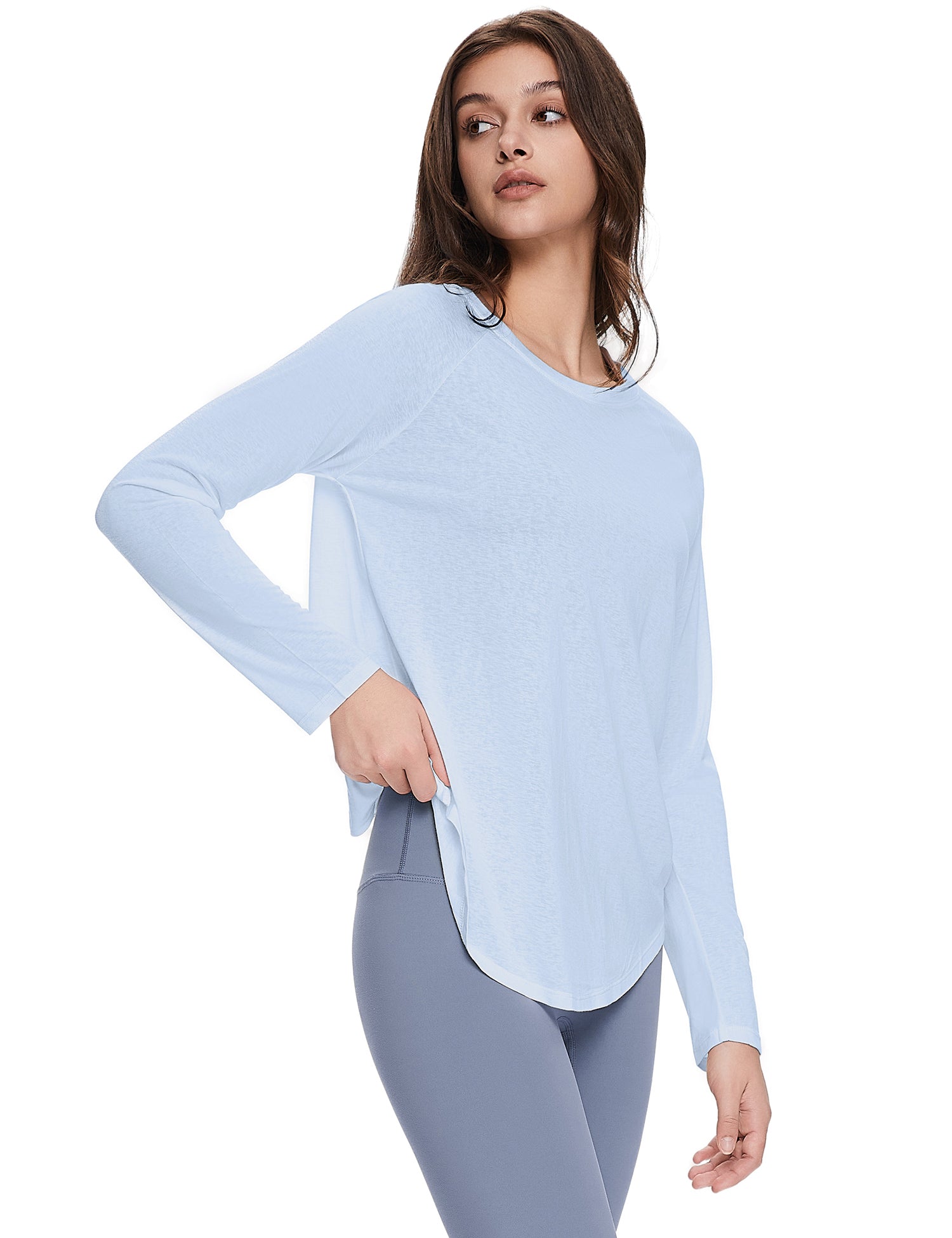 Orolay-Lightweight Long Sleeve Top-Lightweight Long Sleeve Top - Orolay, #color_Light Blue