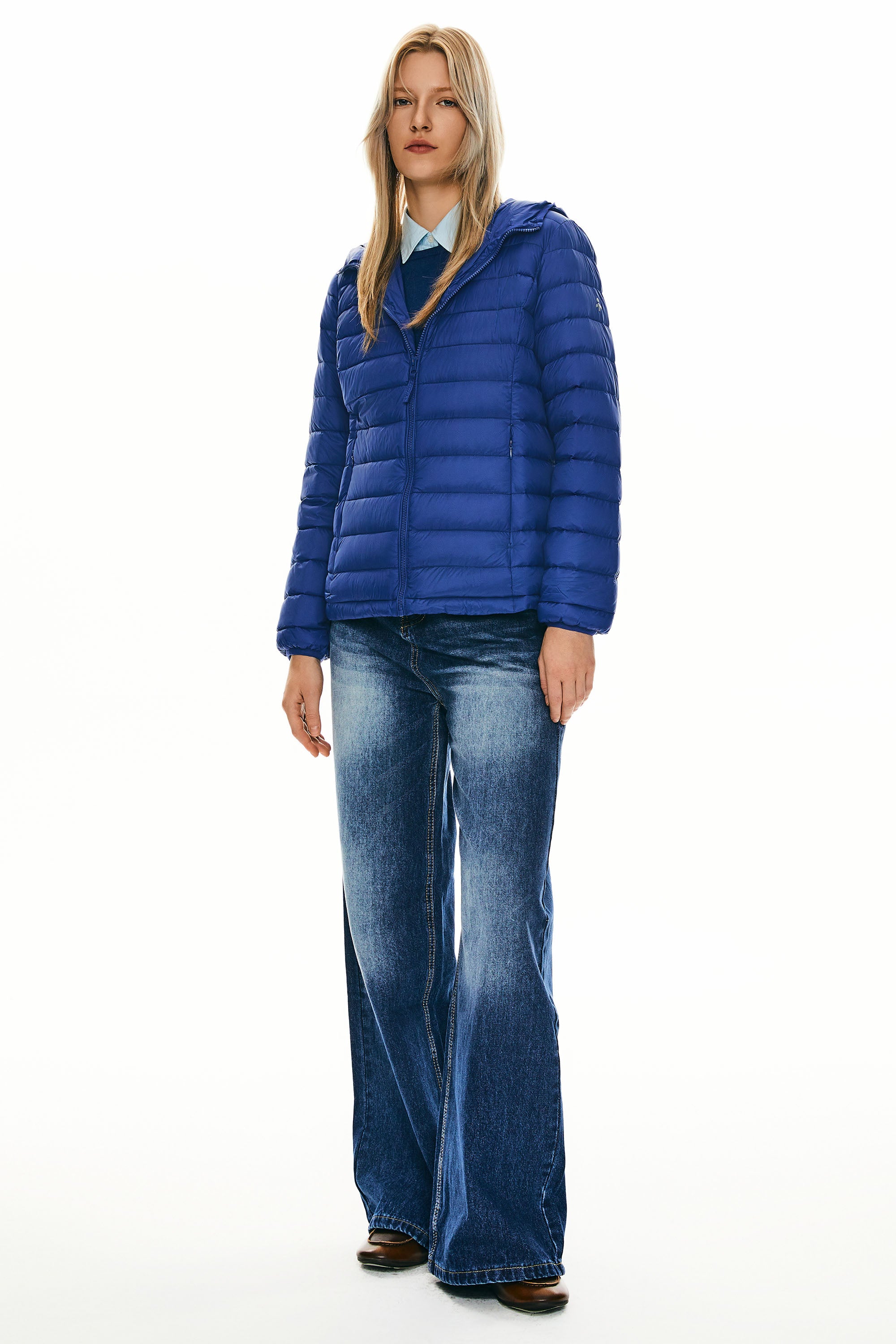 Orolay-Lightweight Packable Down Jacket with Stand Collar-#color_navy