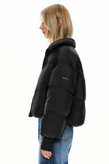 Orolay-Puff-O Classics Short Oversized Down Coat-#color_Black