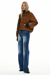 Orolay-Puff-O Classics Short Oversized Down Coat-#color_Bombay Brown