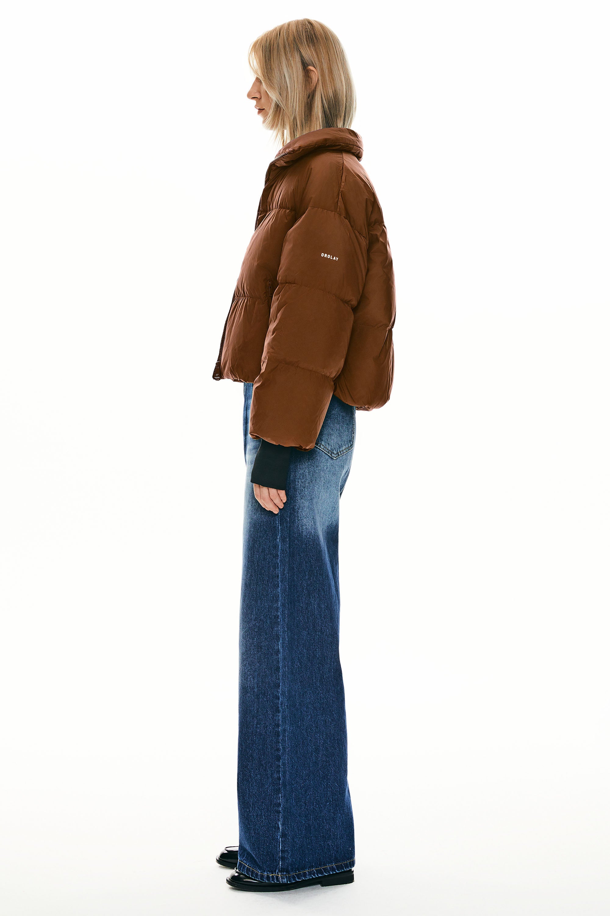 Orolay-Puff-O Classics Short Oversized Down Coat-#color_Bombay Brown