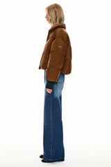 Orolay-Puff-O Classics Short Oversized Down Coat-#color_Bombay Brown