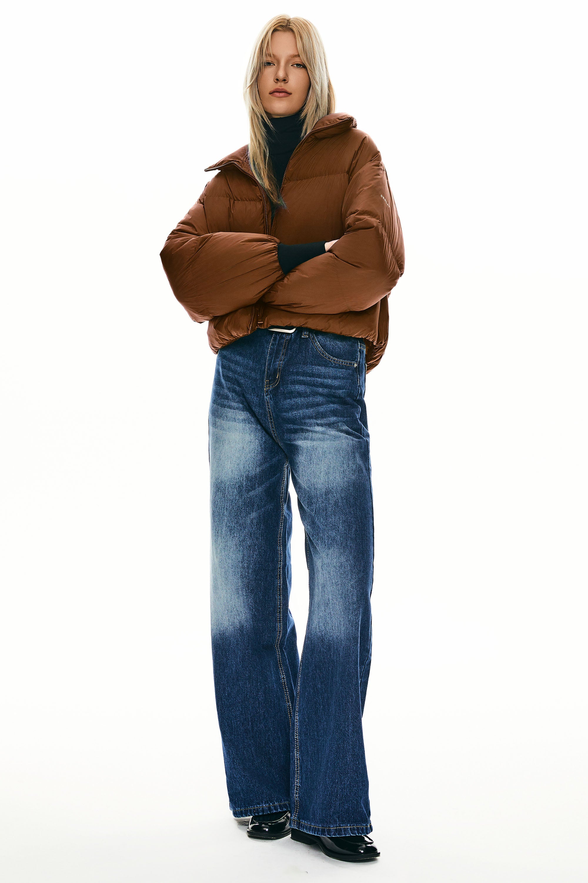 Orolay-Puff-O Classics Short Oversized Down Coat-#color_Bombay Brown