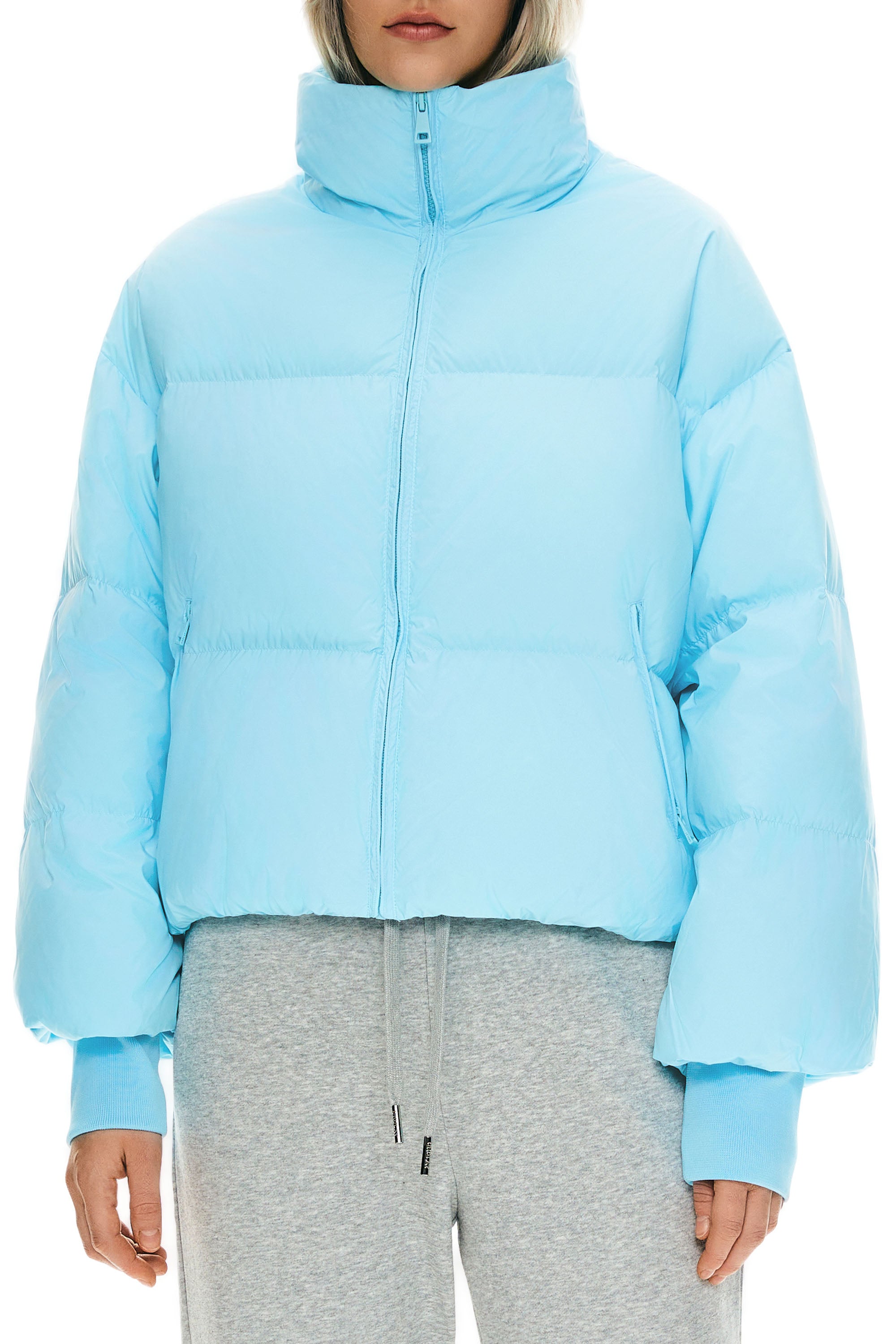 Orolay-Puff-O Classics Short Oversized Down Coat-#color_Crystal Blue
