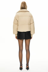 Orolay-Puff-O Classics Short Oversized Down Coat-#color_Frosted Almond