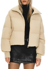 Orolay-Puff-O Classics Short Oversized Down Coat-#color_Frosted Almond