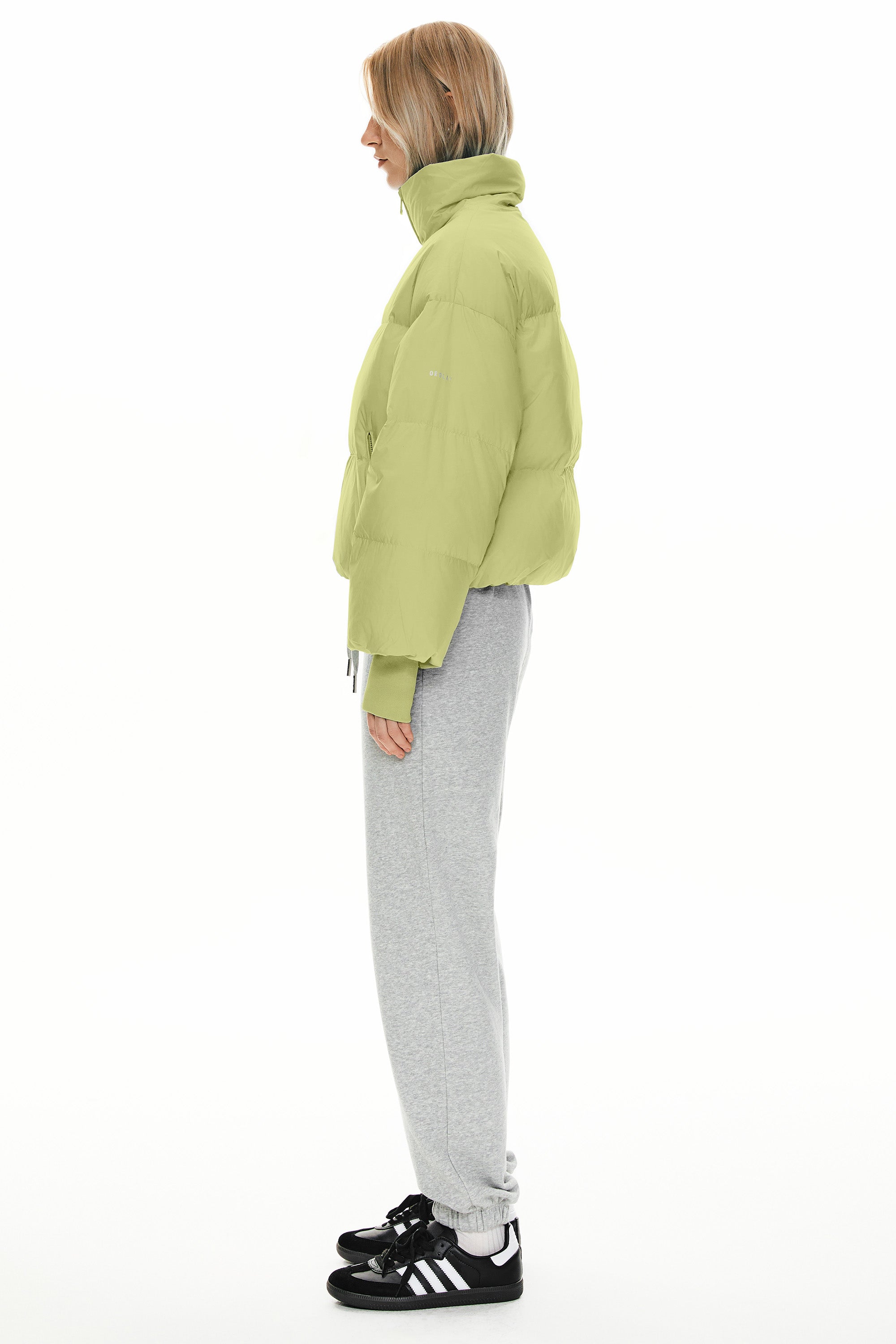 Orolay-Puff-O Classics Short Oversized Down Coat-#color_Leaf Green