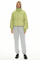 Orolay-Puff-O Classics Short Oversized Down Coat-#color_Leaf Green