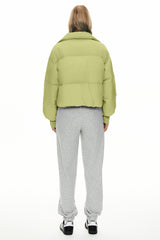Orolay-Puff-O Classics Short Oversized Down Coat-#color_Leaf Green