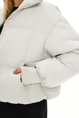 Orolay-Puff-O Classics Short Oversized Down Coat-#color_White