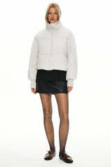 Orolay-Puff-O Classics Short Oversized Down Coat-#color_White