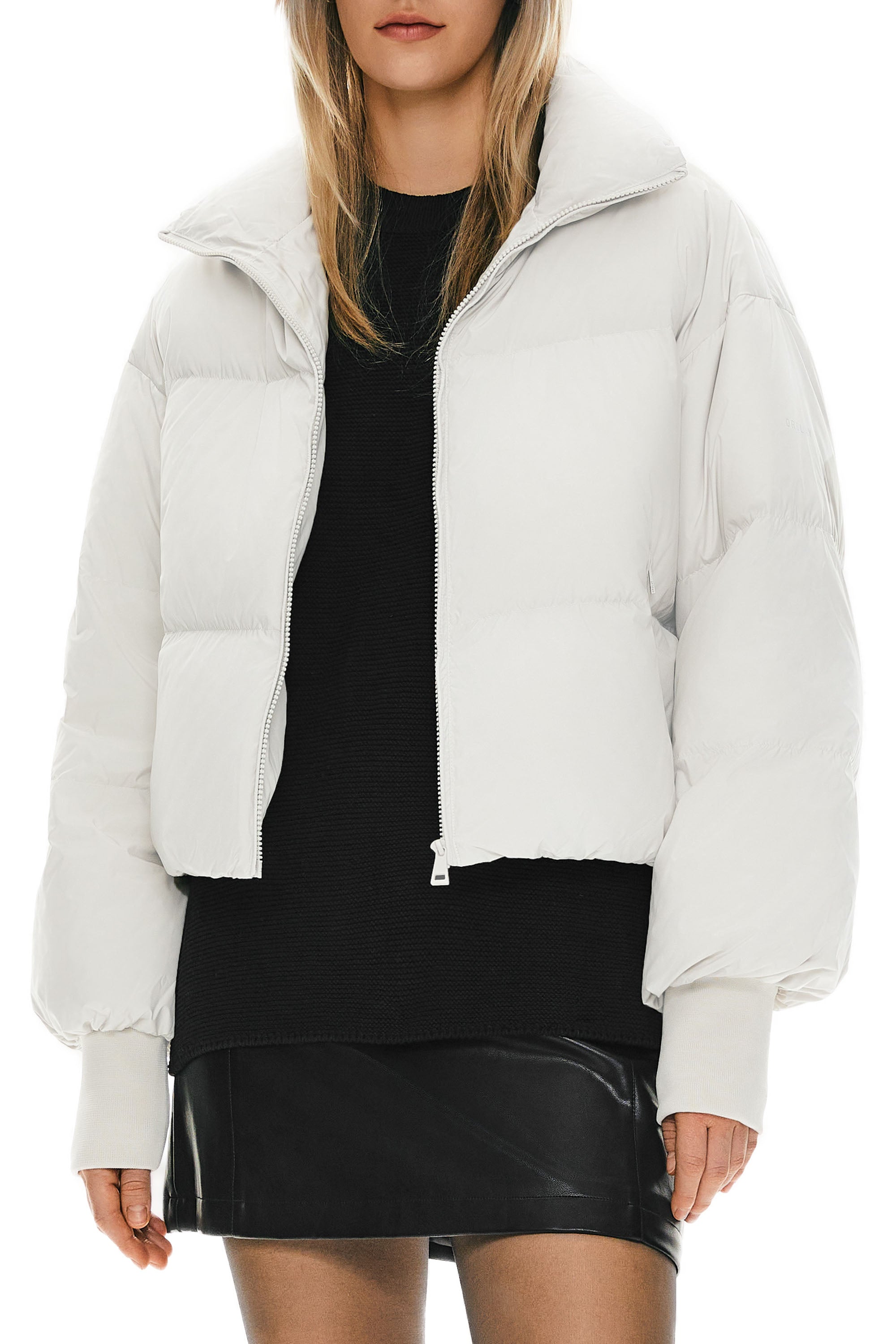 Orolay-Puff-O Classics Short Oversized Down Coat-#color_White