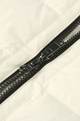 Orolay-Slant Pocket Zip up Puffer Down Coat-Orolay Slant Pocket Zip up Puffer Down Coat women #color_off-White