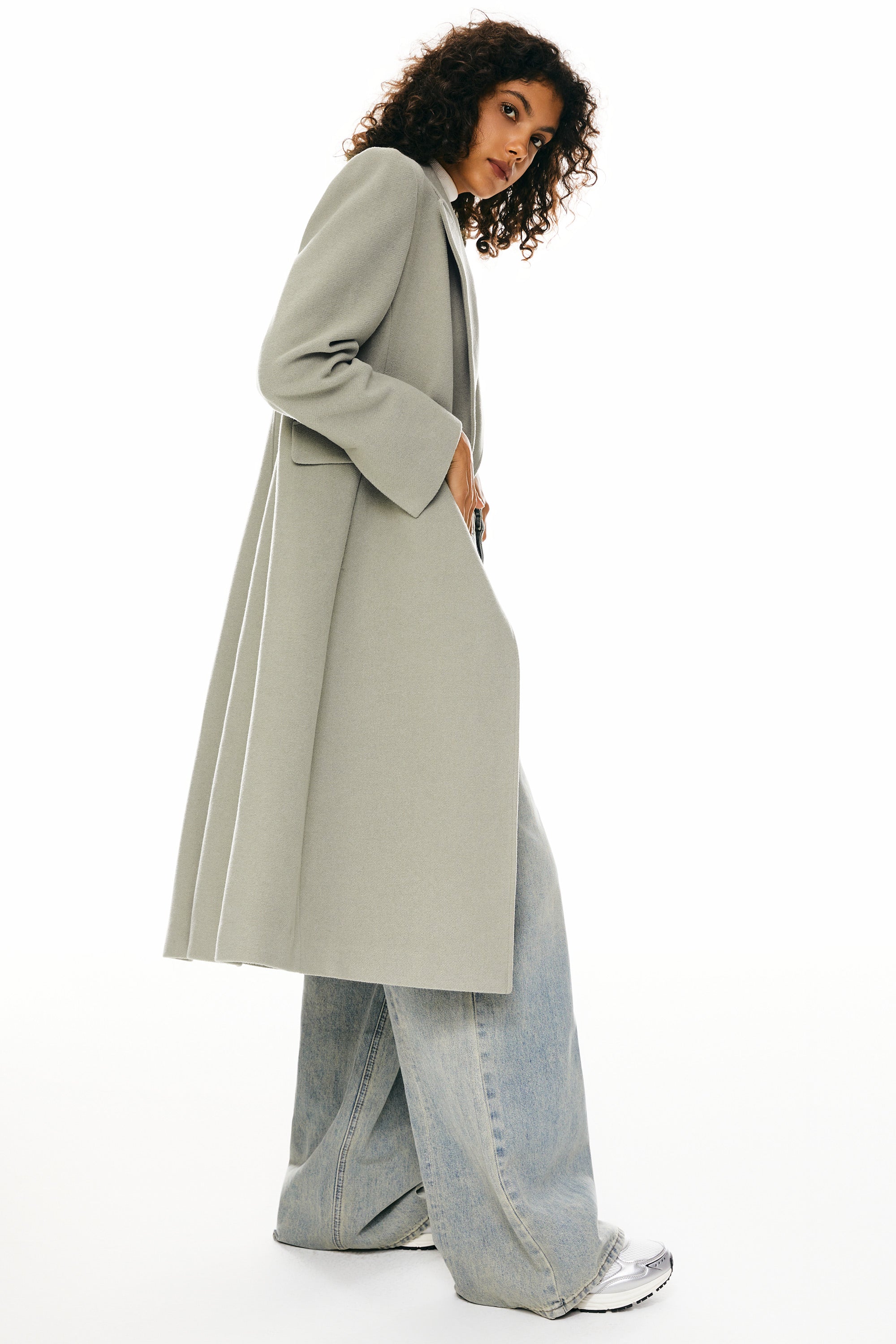 Orolay-Wool-Blend-Long-Coat #color_Gray