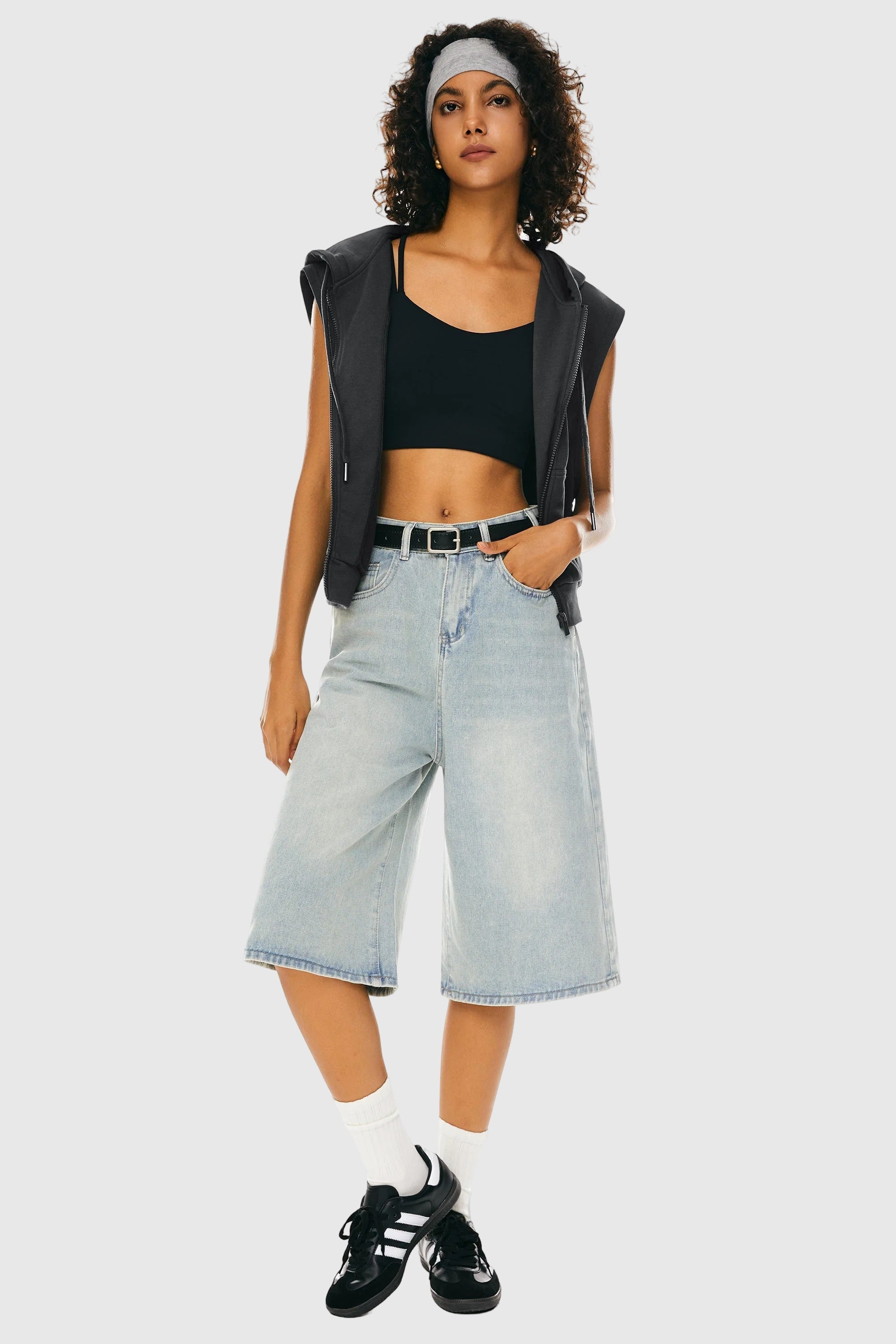 Sleeveless Hoodie from Orolay - #color_Charcoal