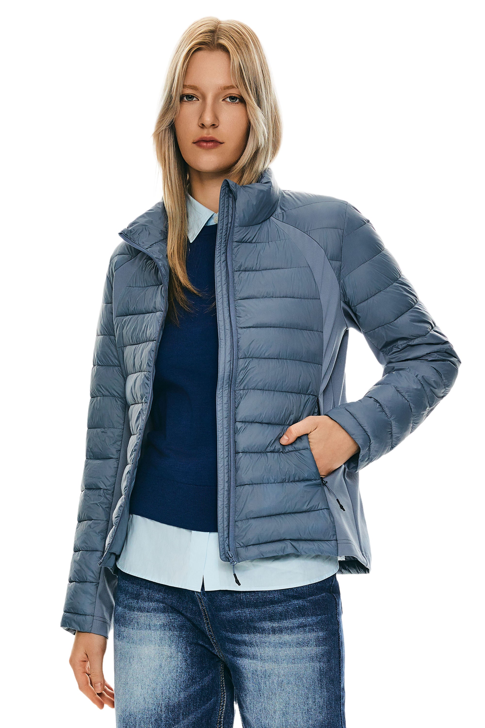 Orolay Lightweight Insulated Quilted Puffer Coats Breathable #color_blue